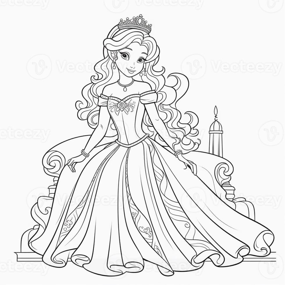 Princess Coloring Page photo