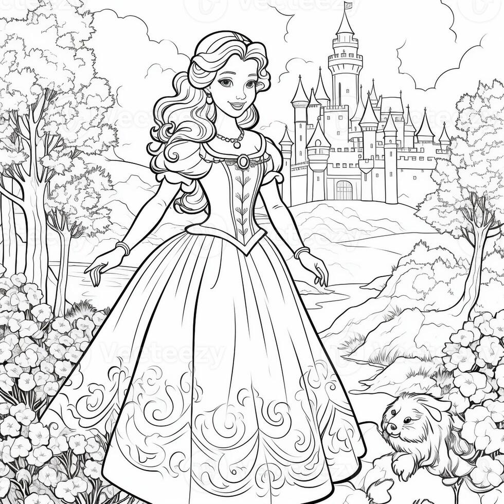 Princess Coloring Page photo