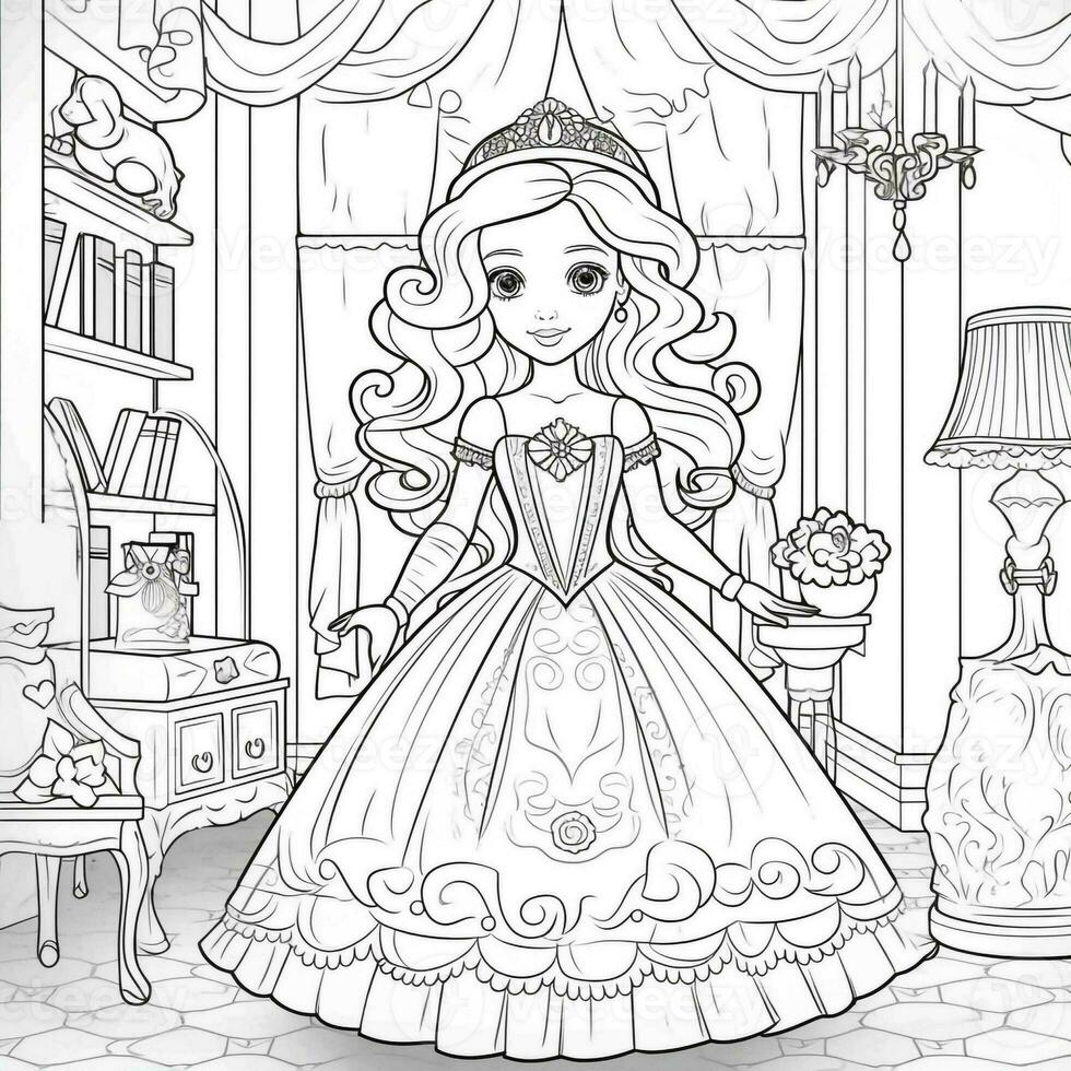 Princess Coloring Page photo