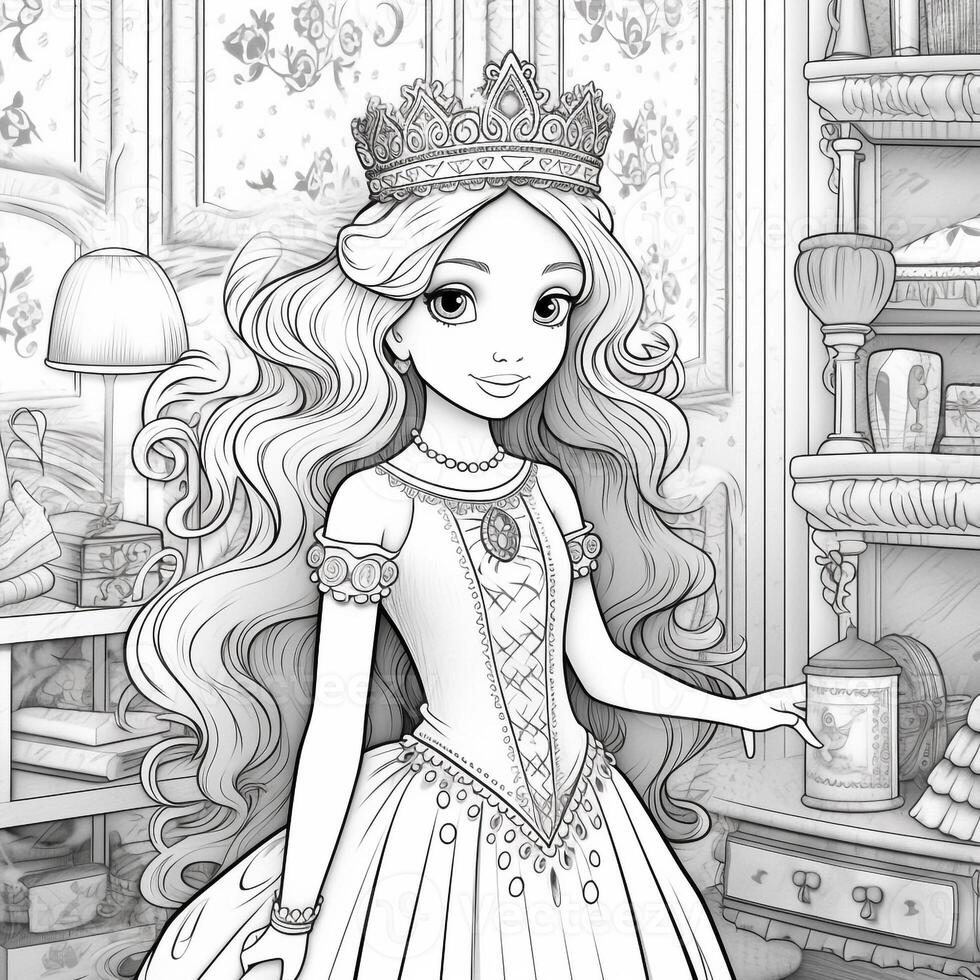 Princess Coloring Page photo