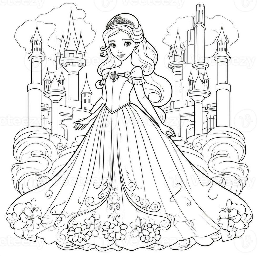 Princess Coloring Page photo