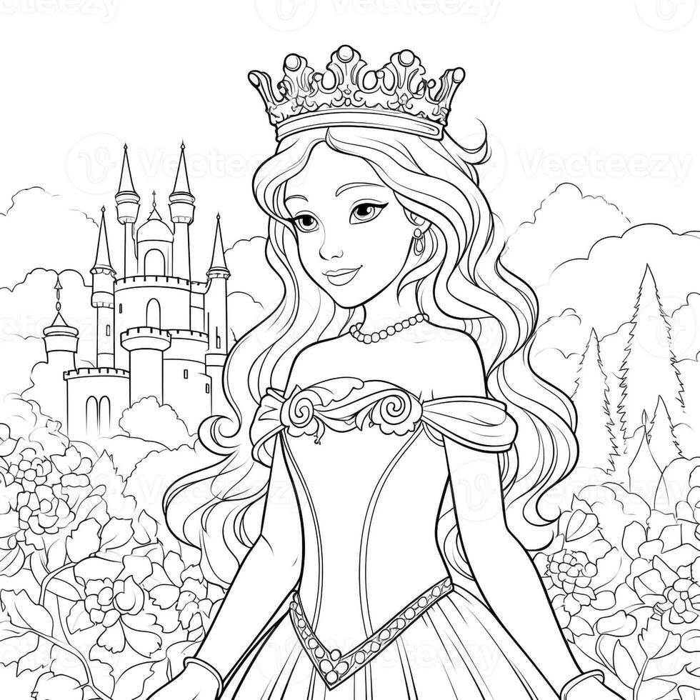 Princess Coloring Page photo