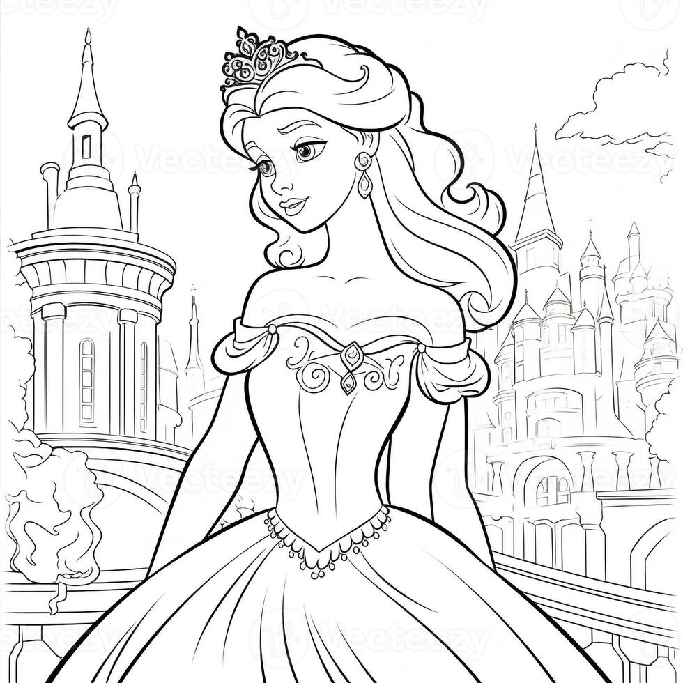 Princess Coloring Page photo