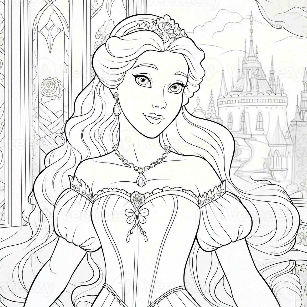 Princess Coloring Page photo