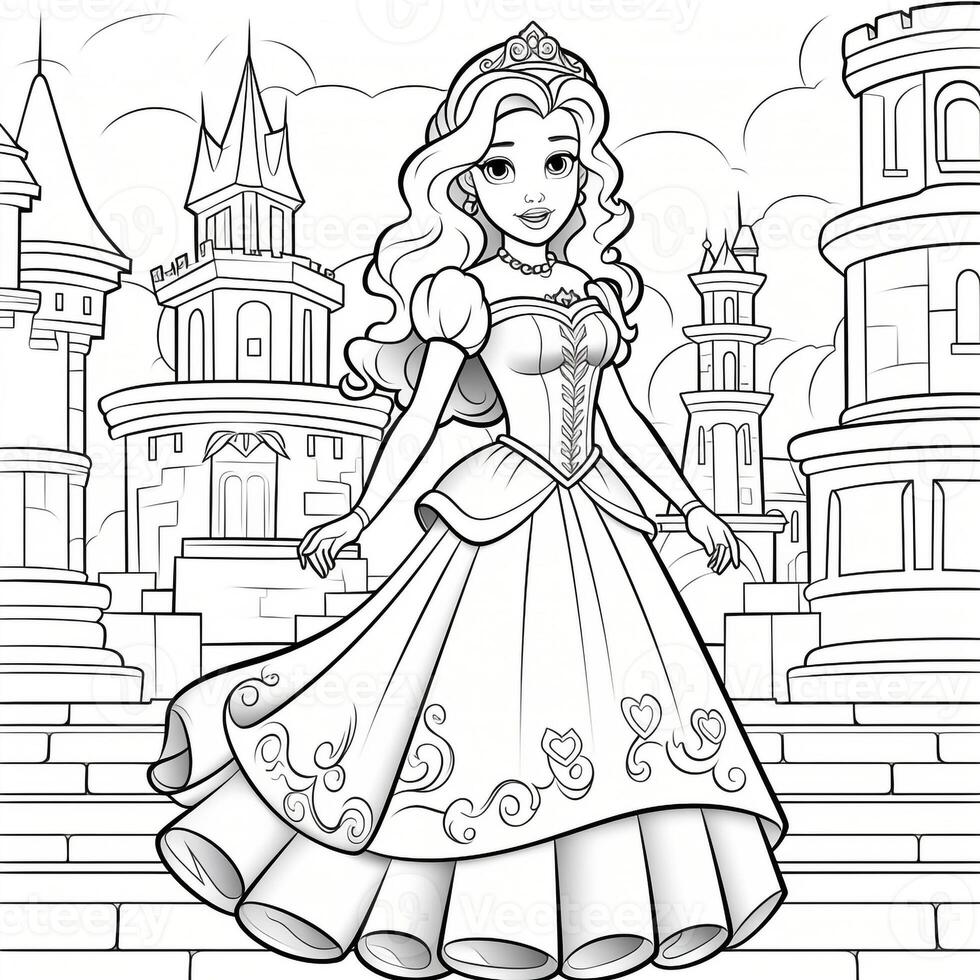 Princess Coloring Page photo