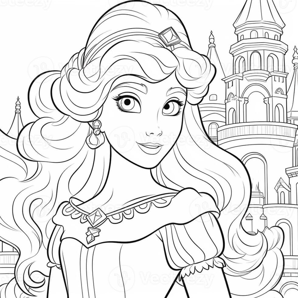 Princess Coloring Page photo