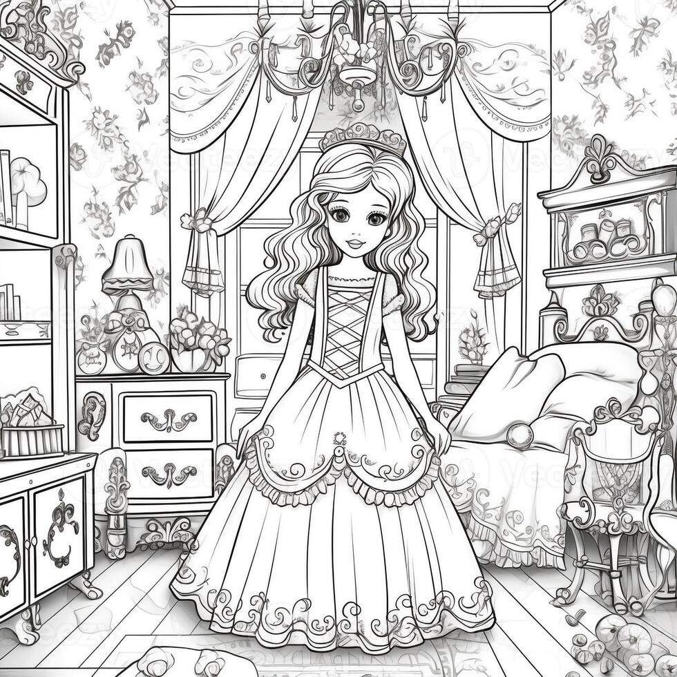 Princess Coloring Page photo