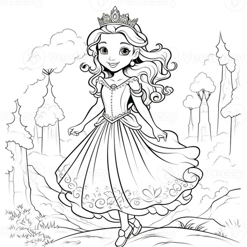 Princess Coloring Page photo