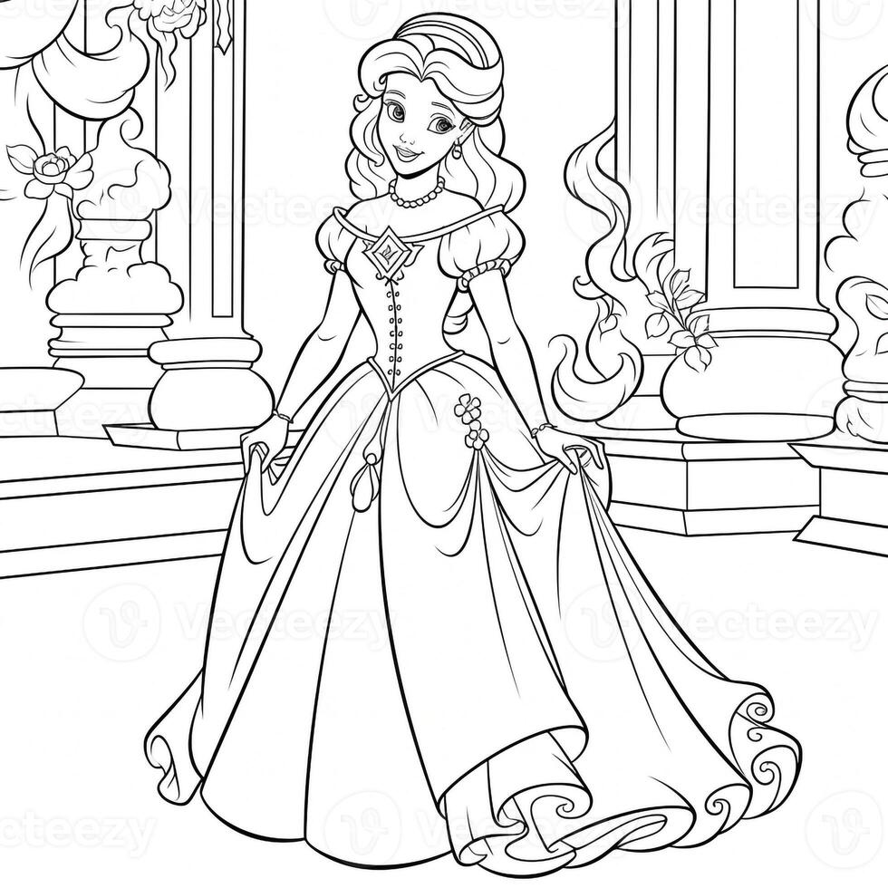 Princess Coloring Page photo