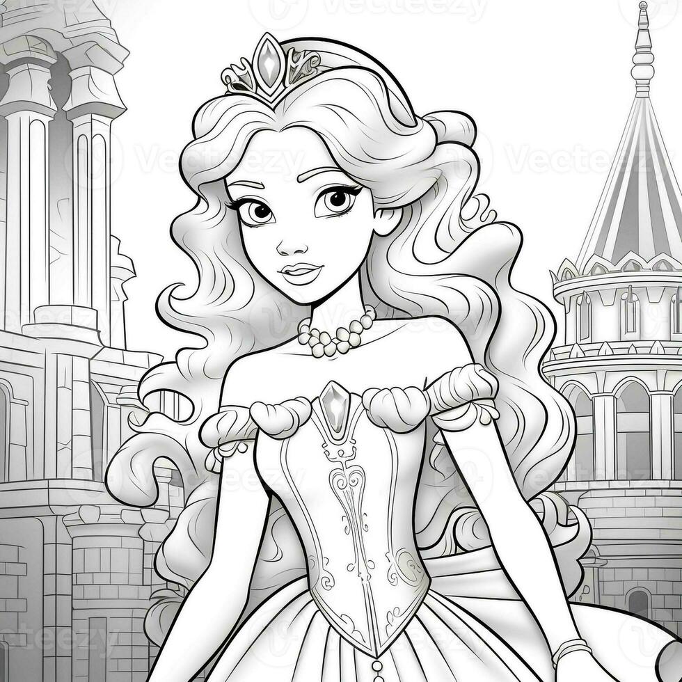 Princess Coloring Page photo