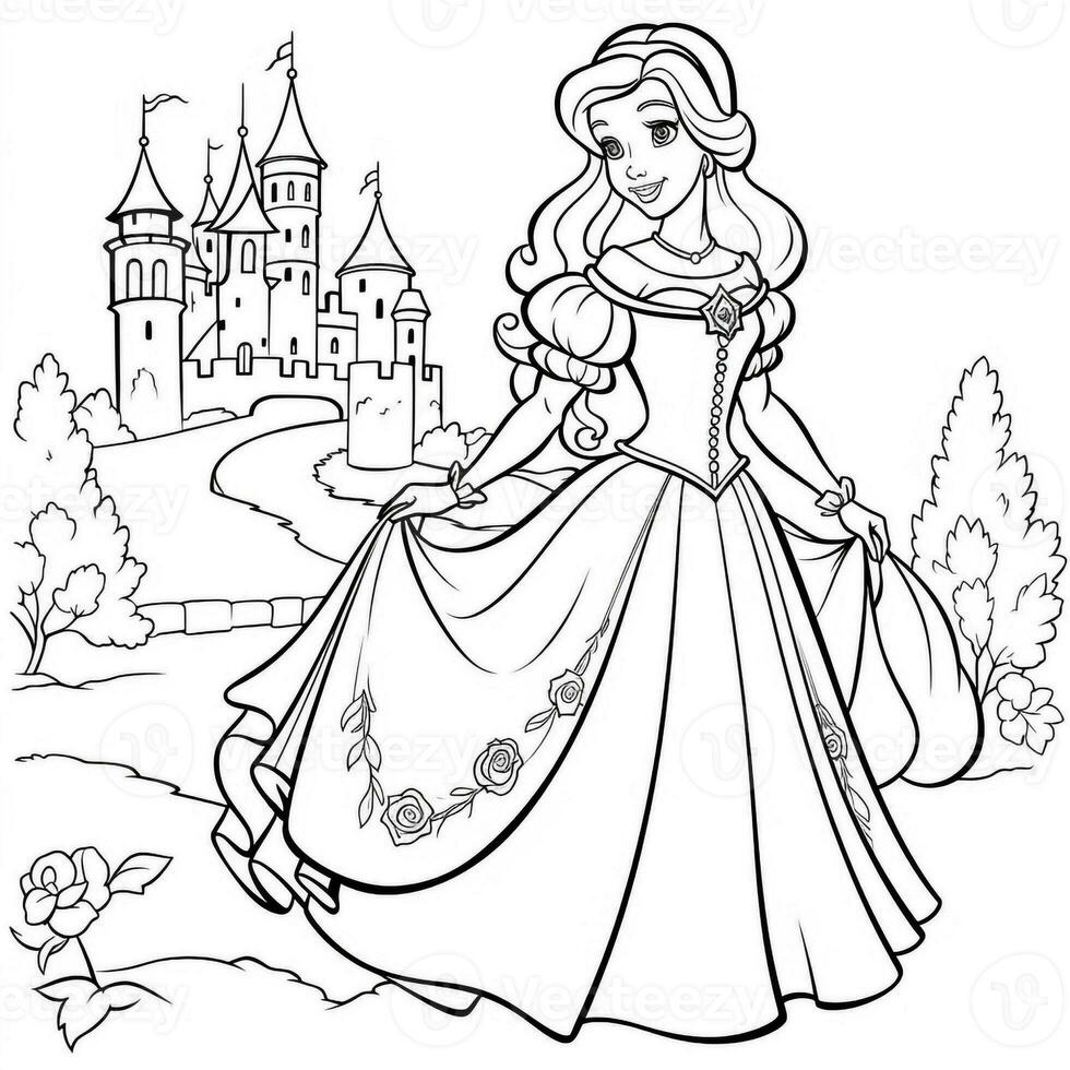 Princess Coloring Page photo