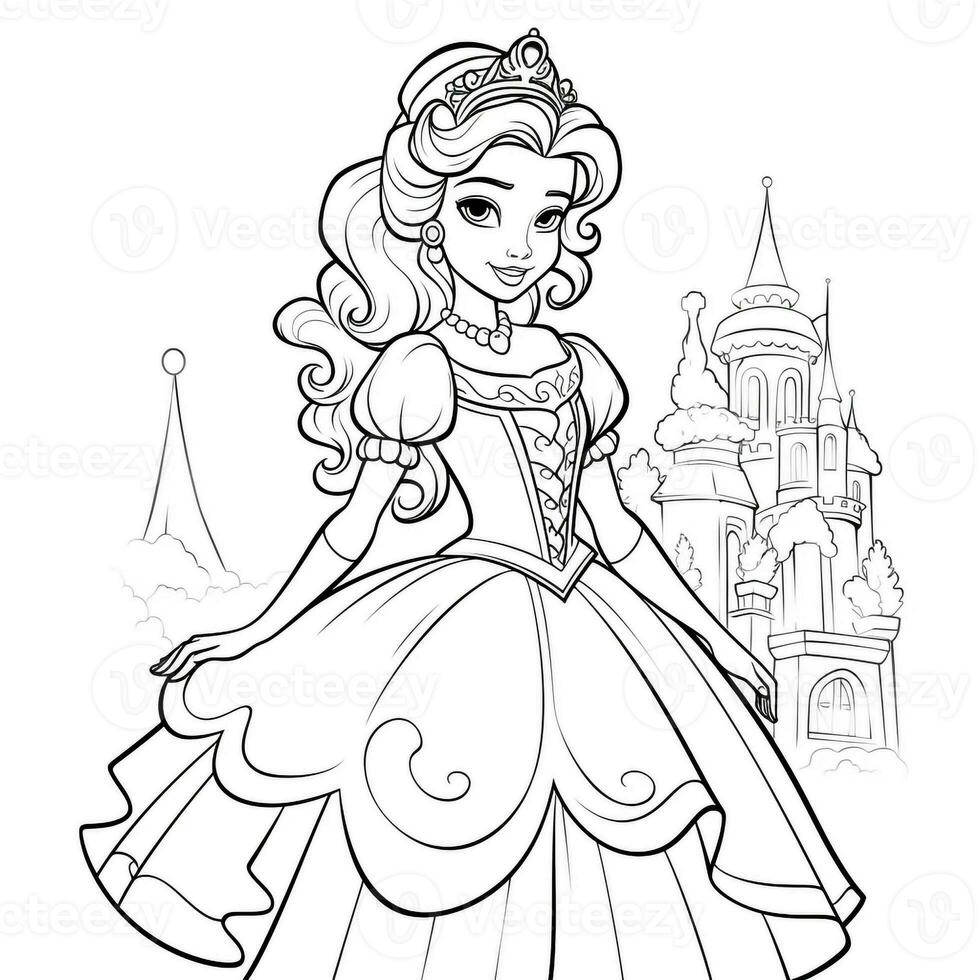 Princess Coloring Page photo