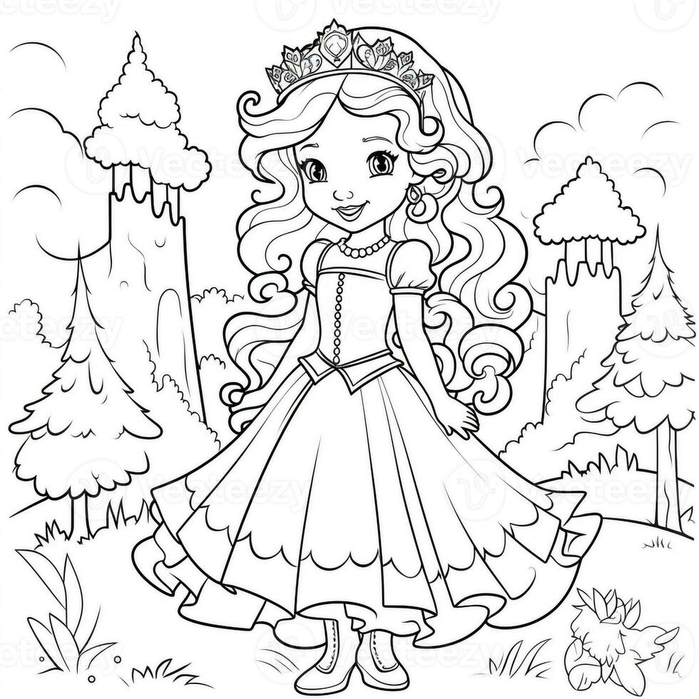 Princess Coloring Page photo