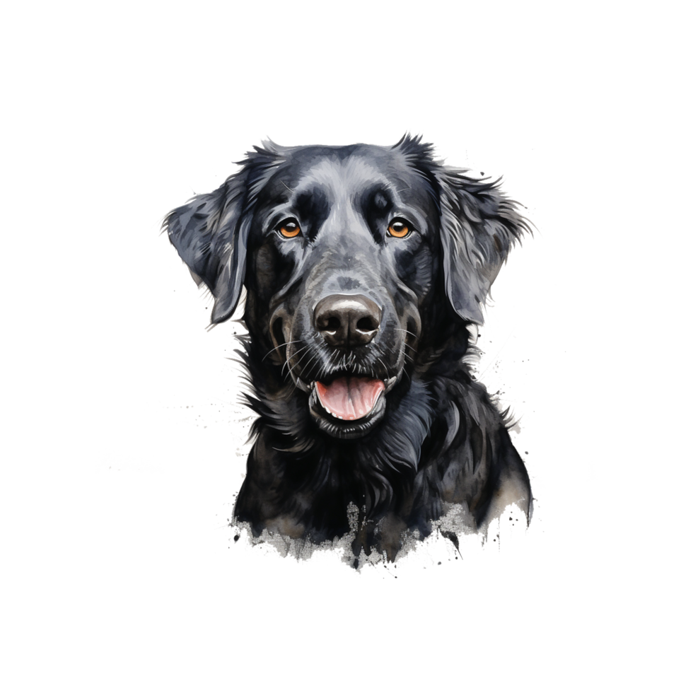 black dog ai generated png