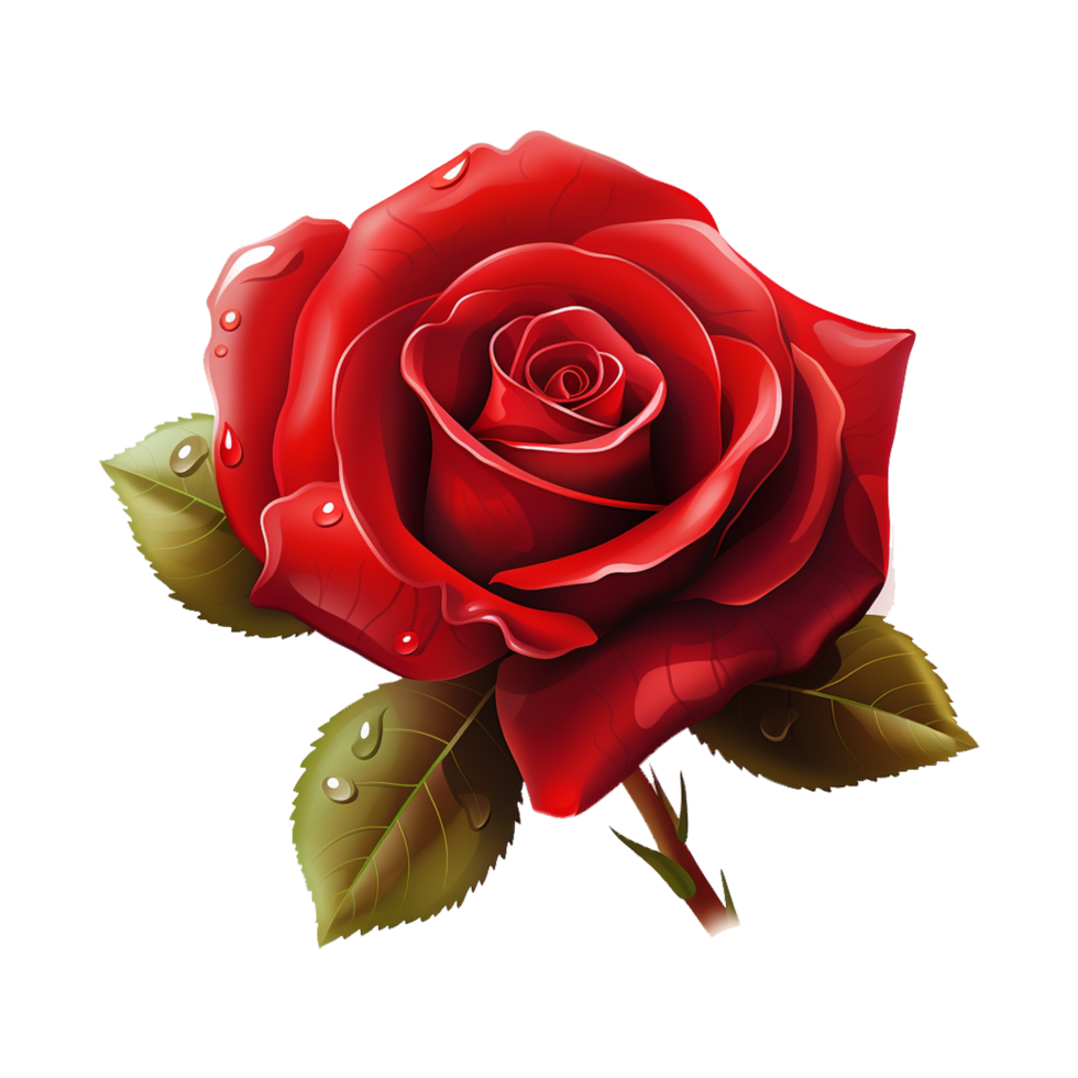 vermelho flor valentine dia ai gerado png