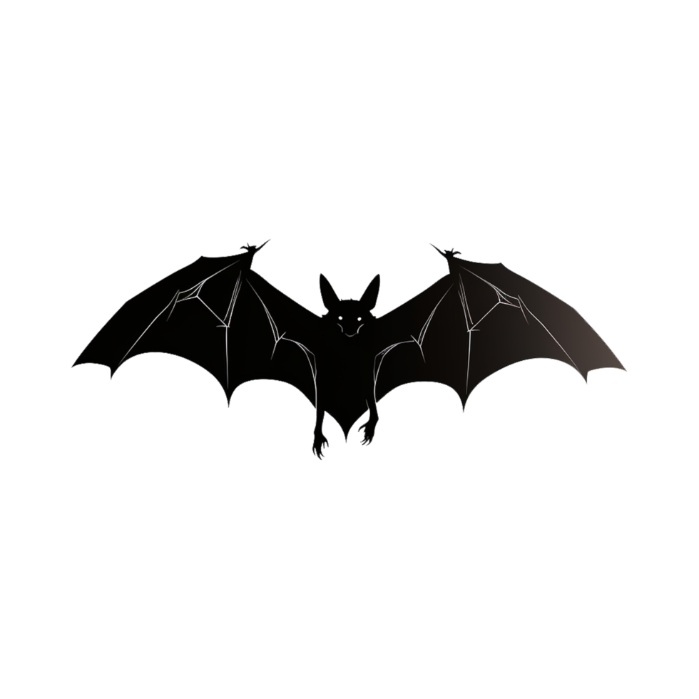 nero pipistrello silhouette ai generato png