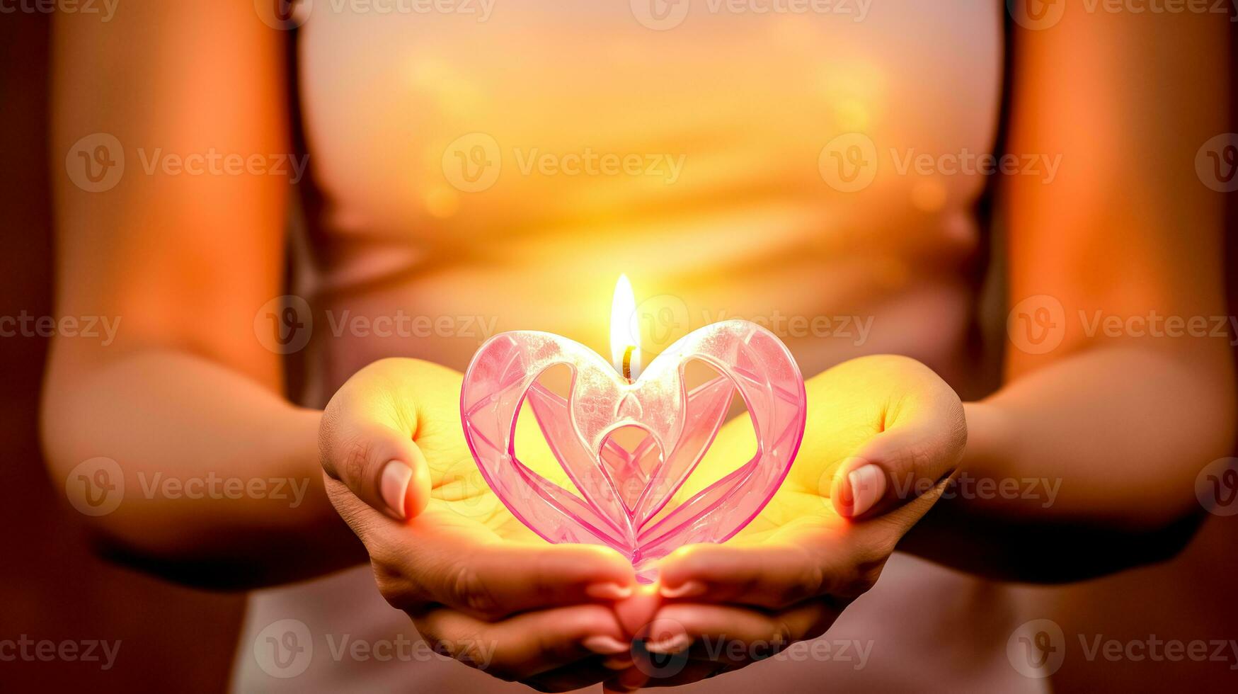 candle in form heart, Stock image