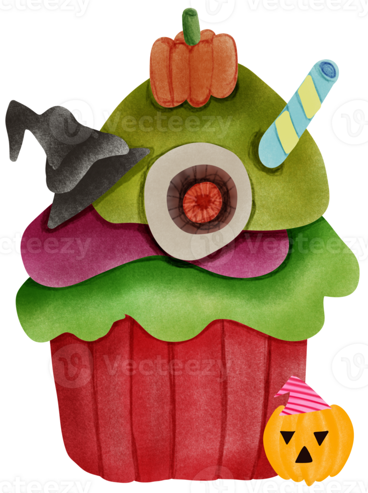 Cupcake in halloween theme png