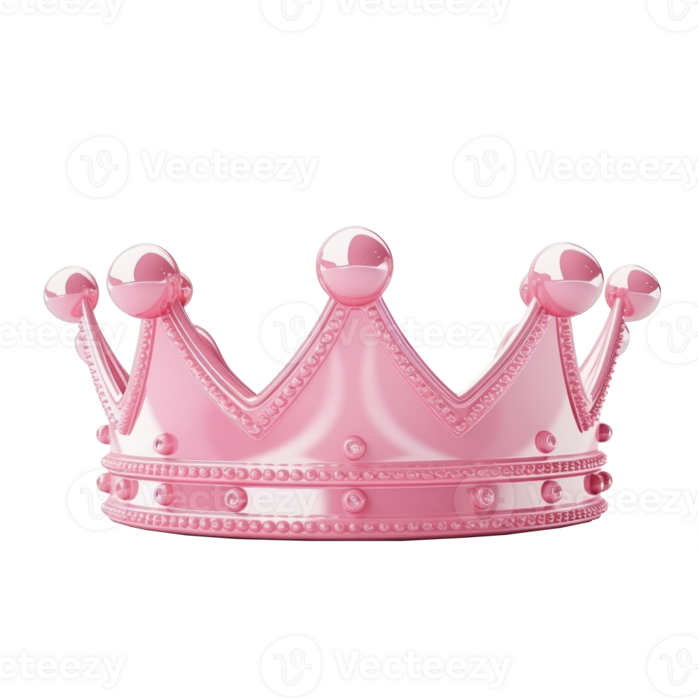 Pink princess crown isolated png