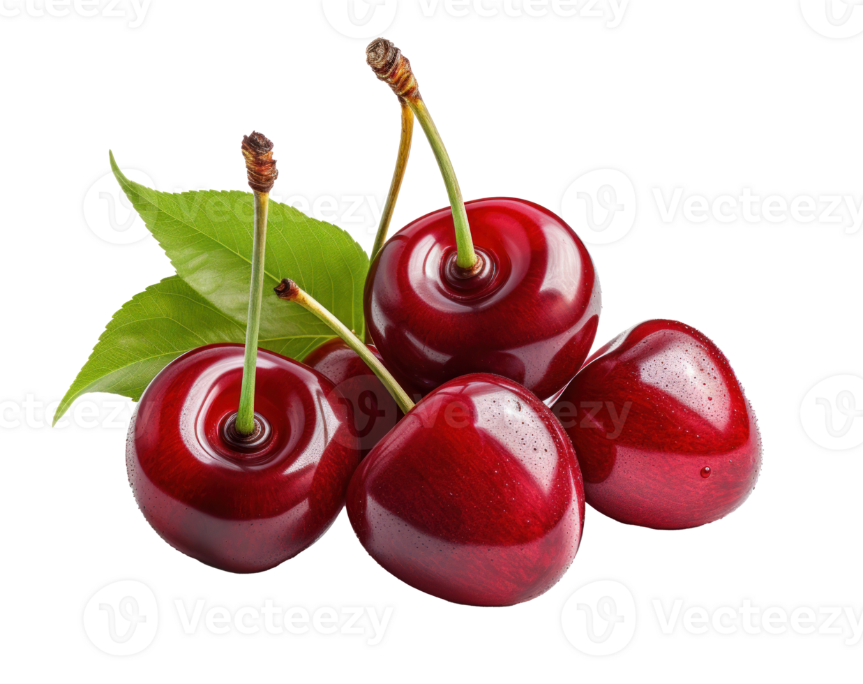 Red cherries isolated png
