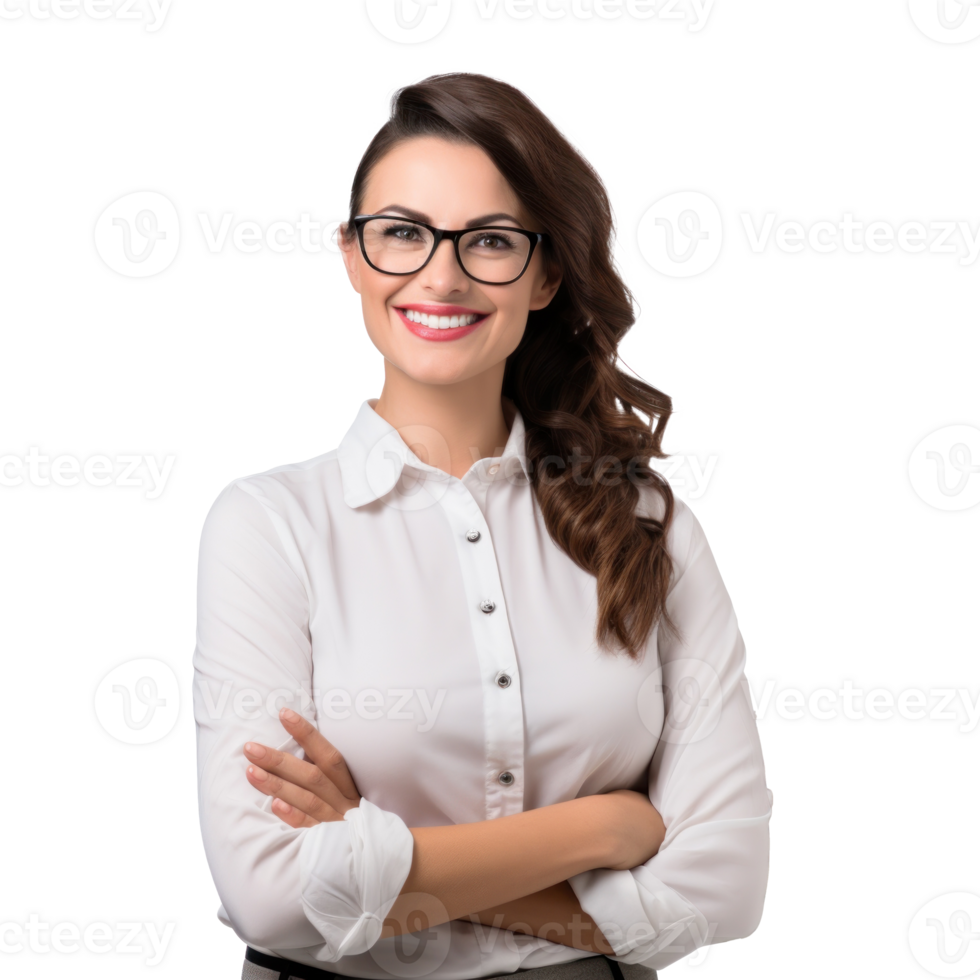 Attractive school teacher isolated png