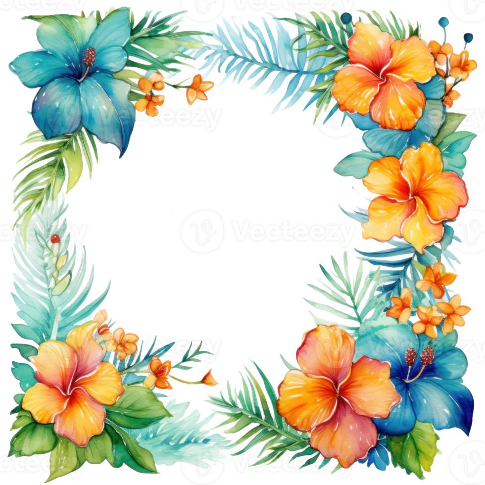 Tropical natural frame isolated png