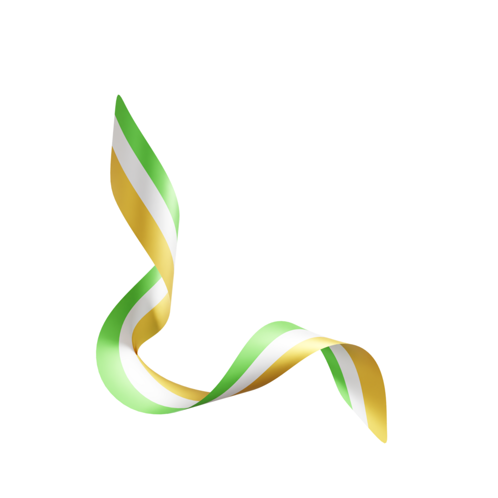 indian flag ribbon waving flag realistic 3d illustration png