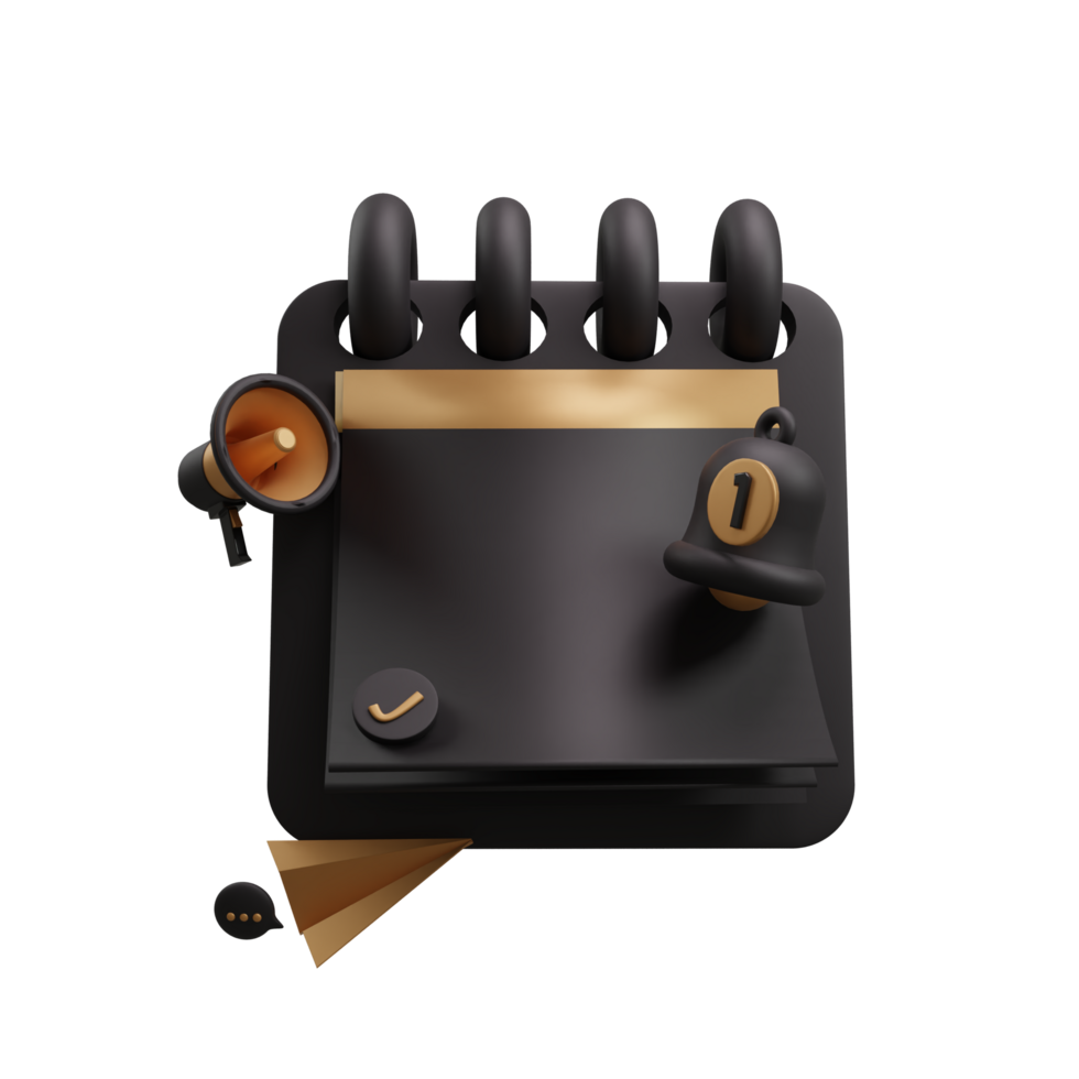 Calendar icon 3d render png