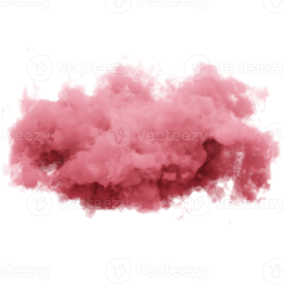 cloud realistic pink 3d render illustration png