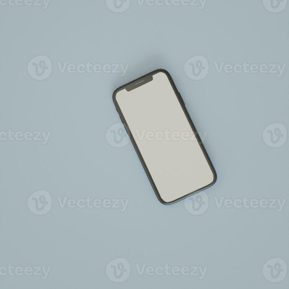 smartphone mockup isolated on 3d rendering photo