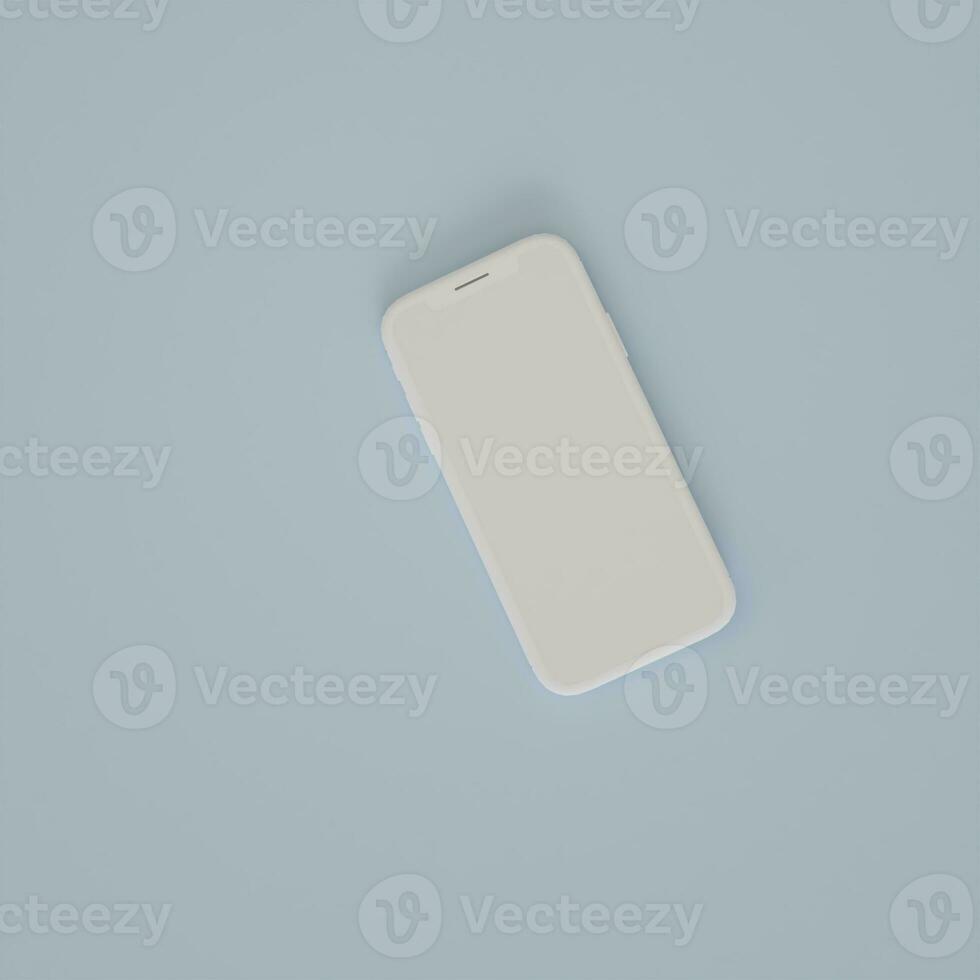 smartphone mockup isolated on 3d rendering photo