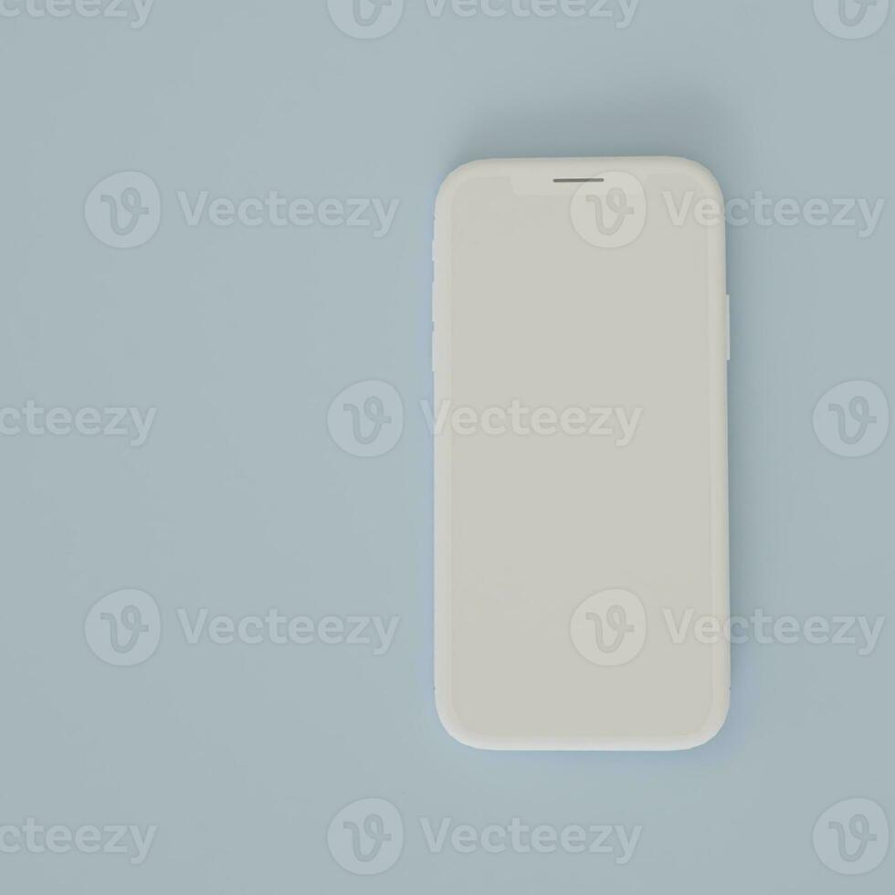smartphone mockup isolated on 3d rendering photo
