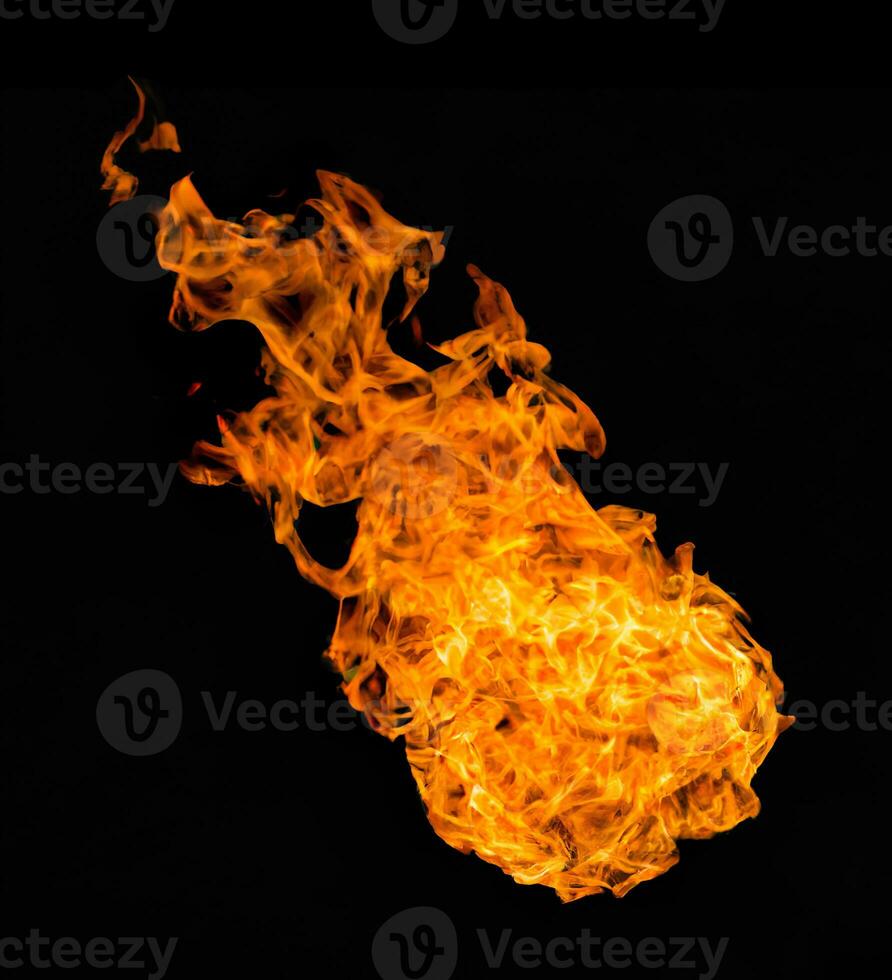 Meteorite or fireball. ball of fire. glowing magma sphere. large sphere of red energy. fantasy game spell icon. Generative AI. photo