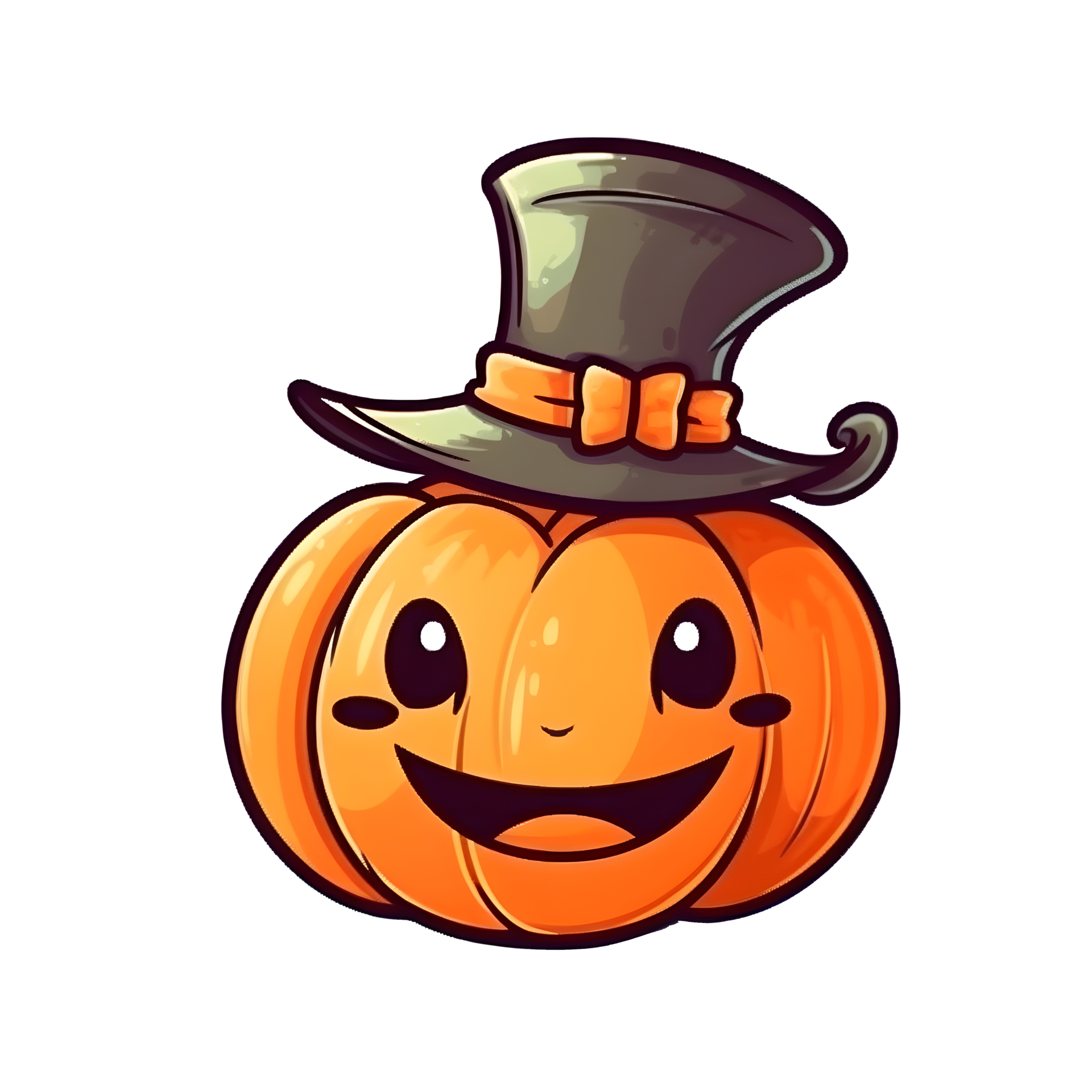 Halloween Cute Cartoon Pumpkin Character Smile Isolated On White halloween-cute-cartoon-pumpkin-character-smile-isolated-on-white