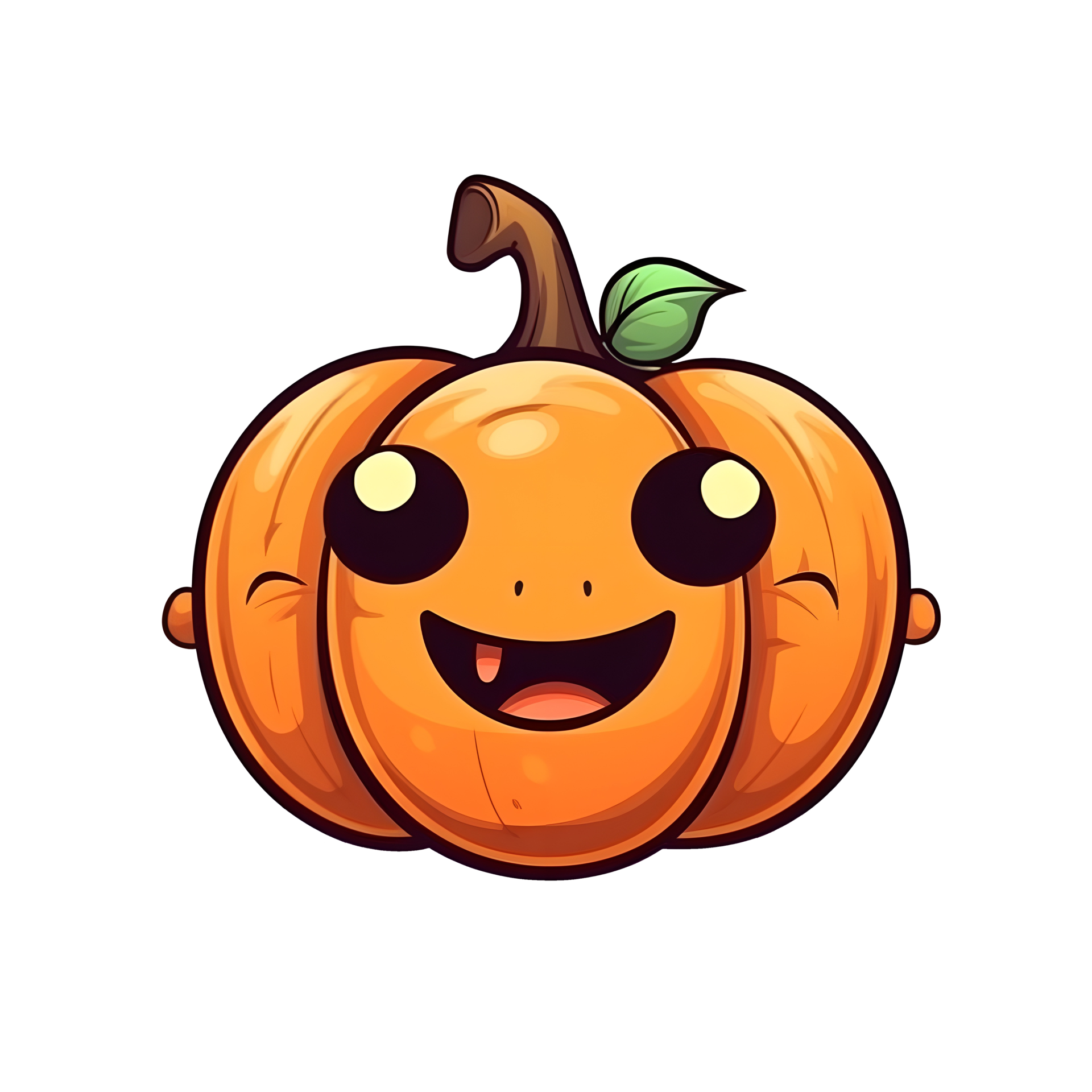 Halloween Cute Cartoon Pumpkin Character Smile Isolated On White halloween-cute-cartoon-pumpkin-character-smile-isolated-on-white