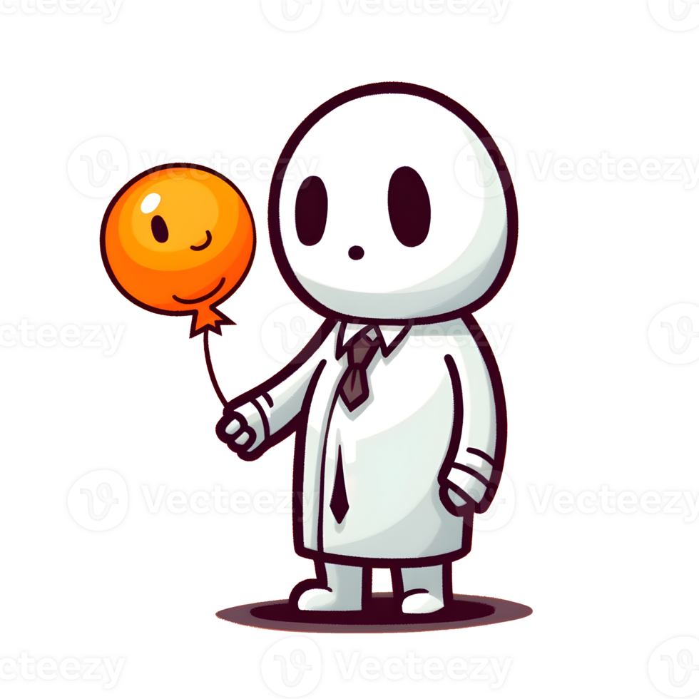 halloween cute cartoon character style generative AI. png