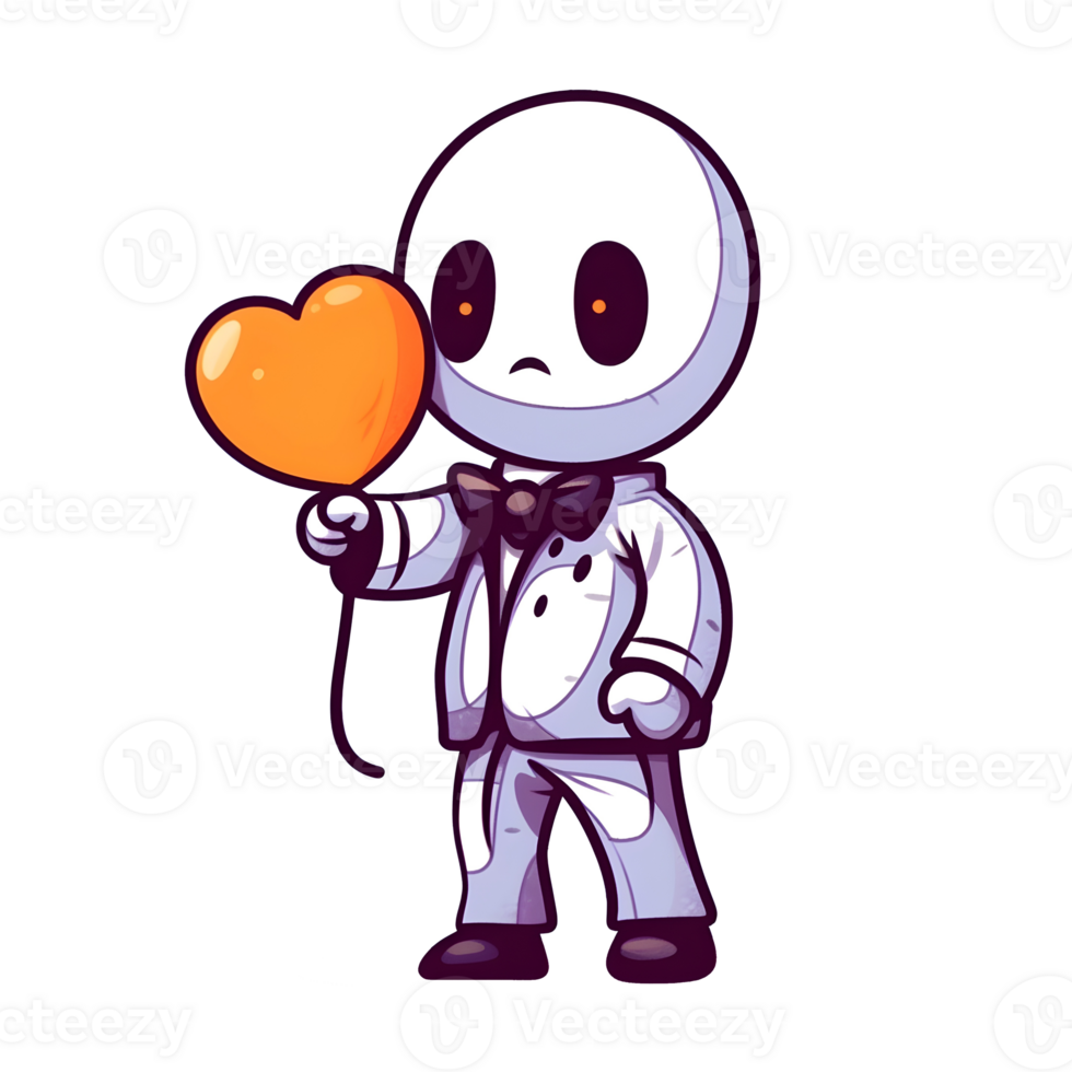 halloween cute cartoon character style generative AI. png