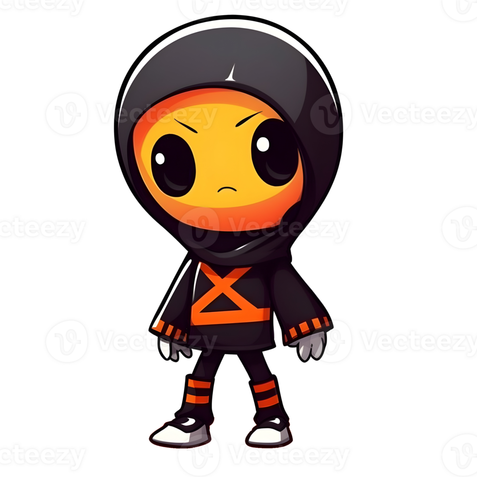 halloween cute cartoon character style generative AI. png