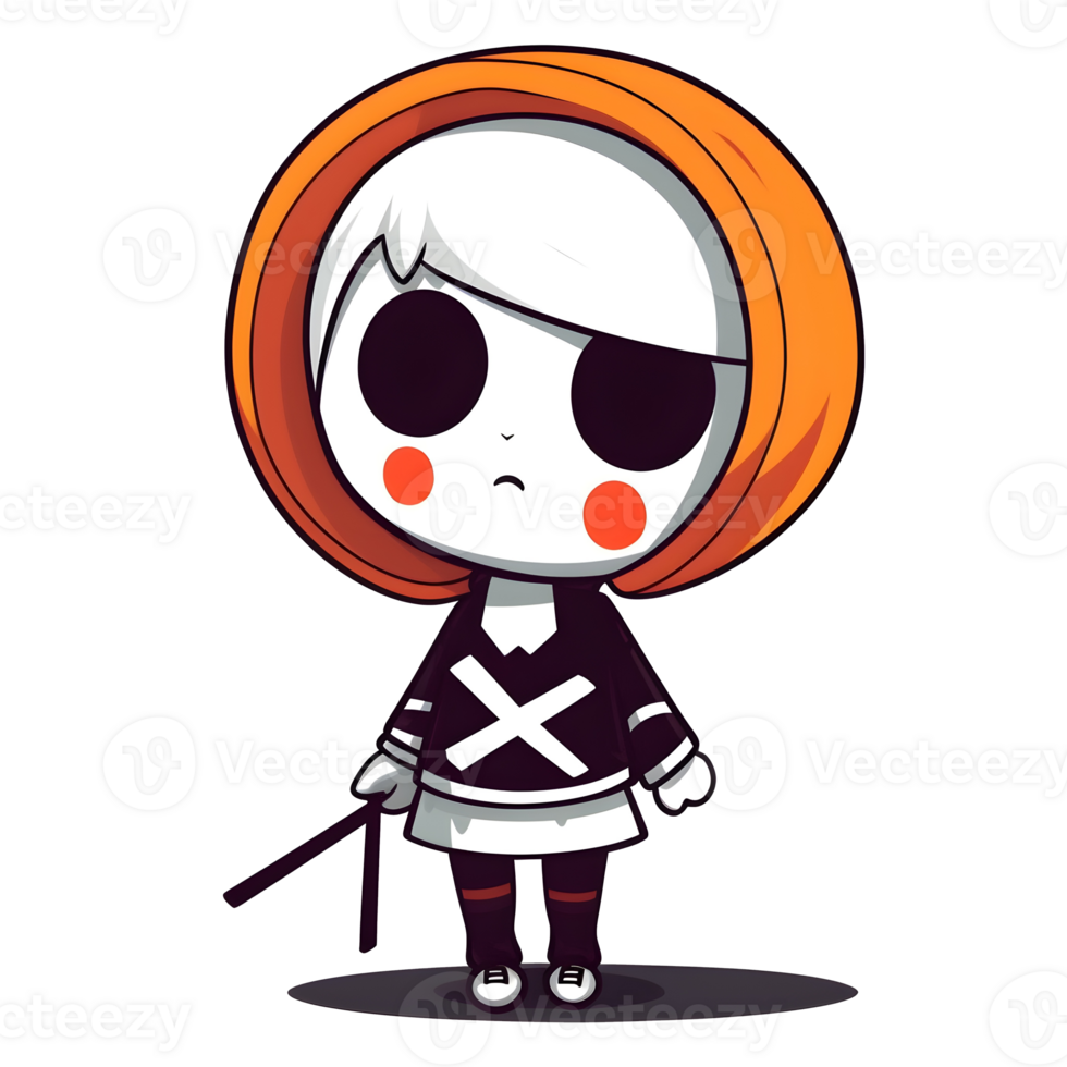 halloween cute cartoon character style generative AI. png