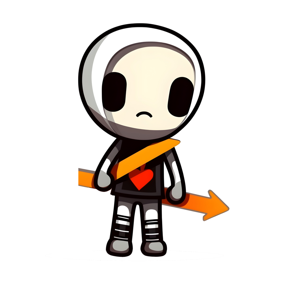 halloween cute cartoon character style generative AI. png