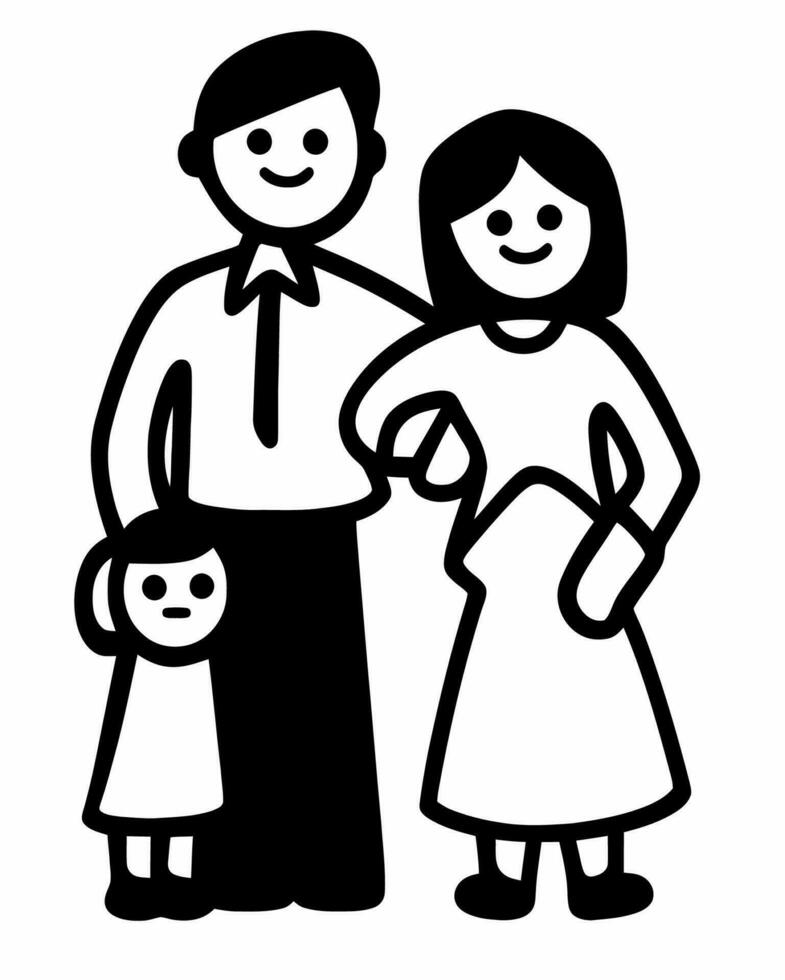 simple family illustration vector