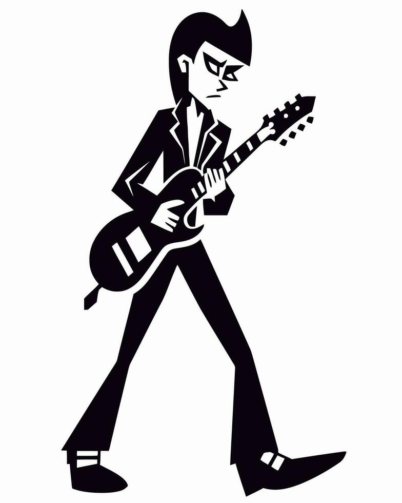 musician playing guitar vector