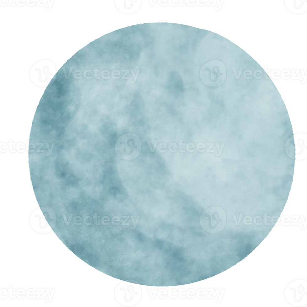 Hand painted watercolor circle shape png