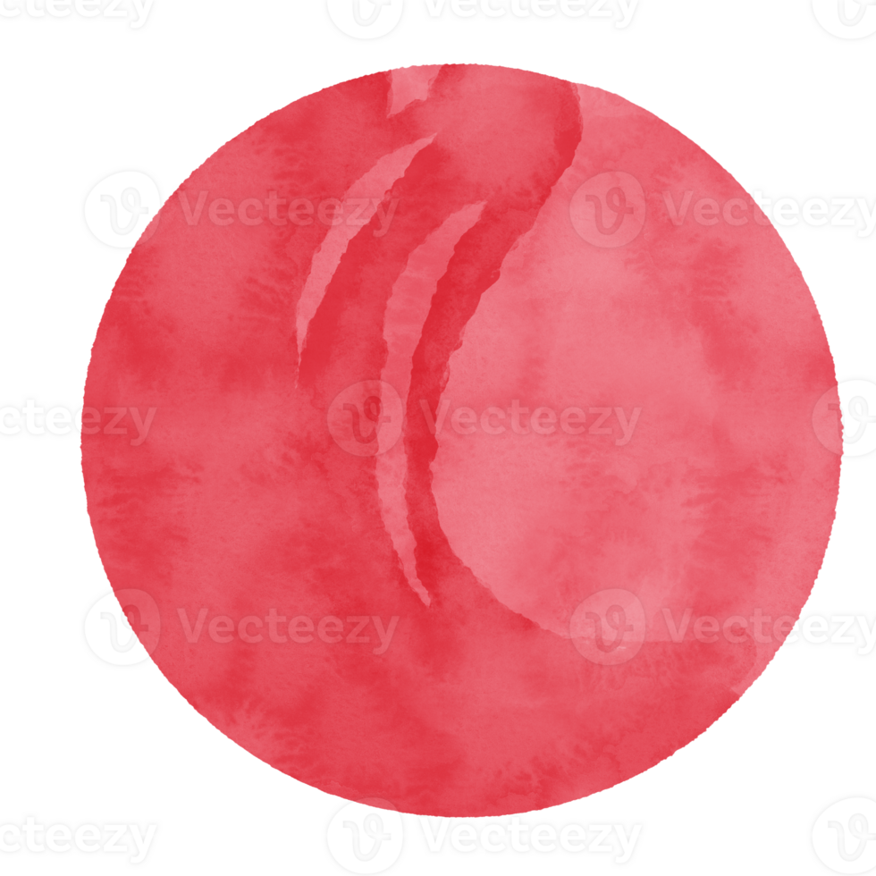 Hand painted watercolor circle shape png