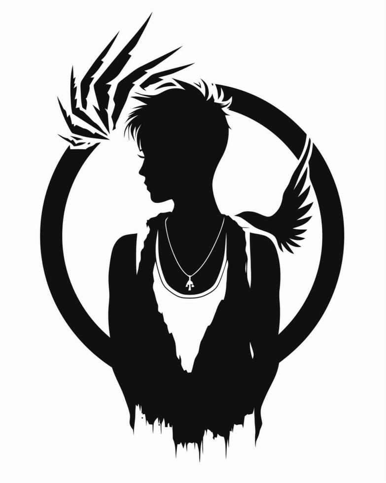 girl with wings vector