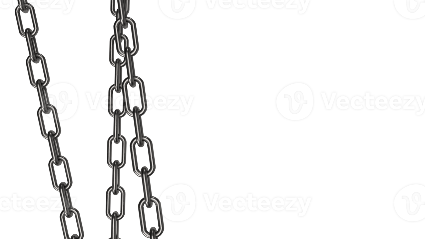 The metal chain png image 3d rendering