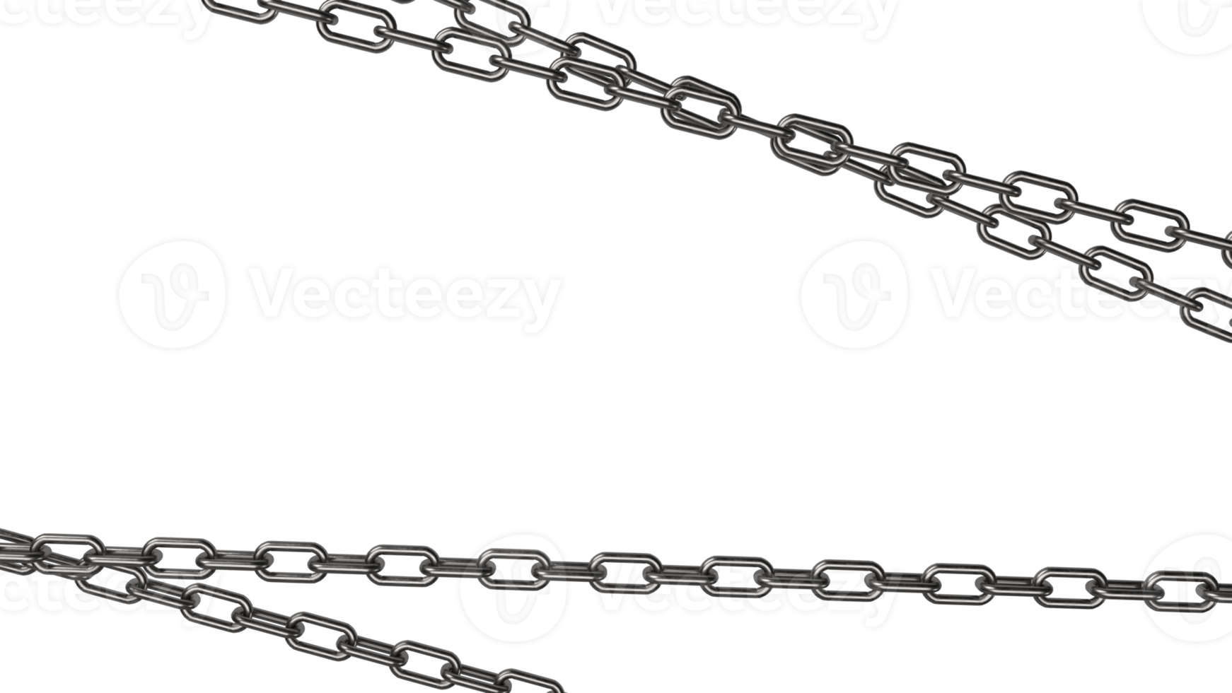 The metal chain png image 3d rendering