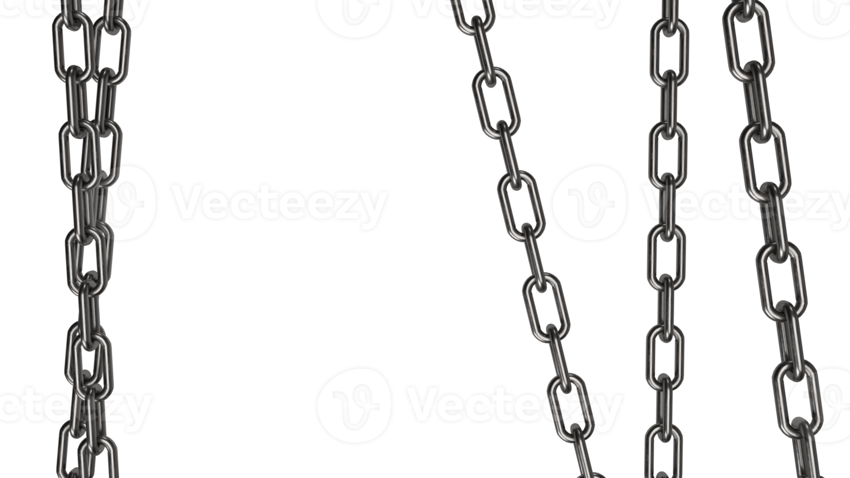 The metal chain png image 3d rendering