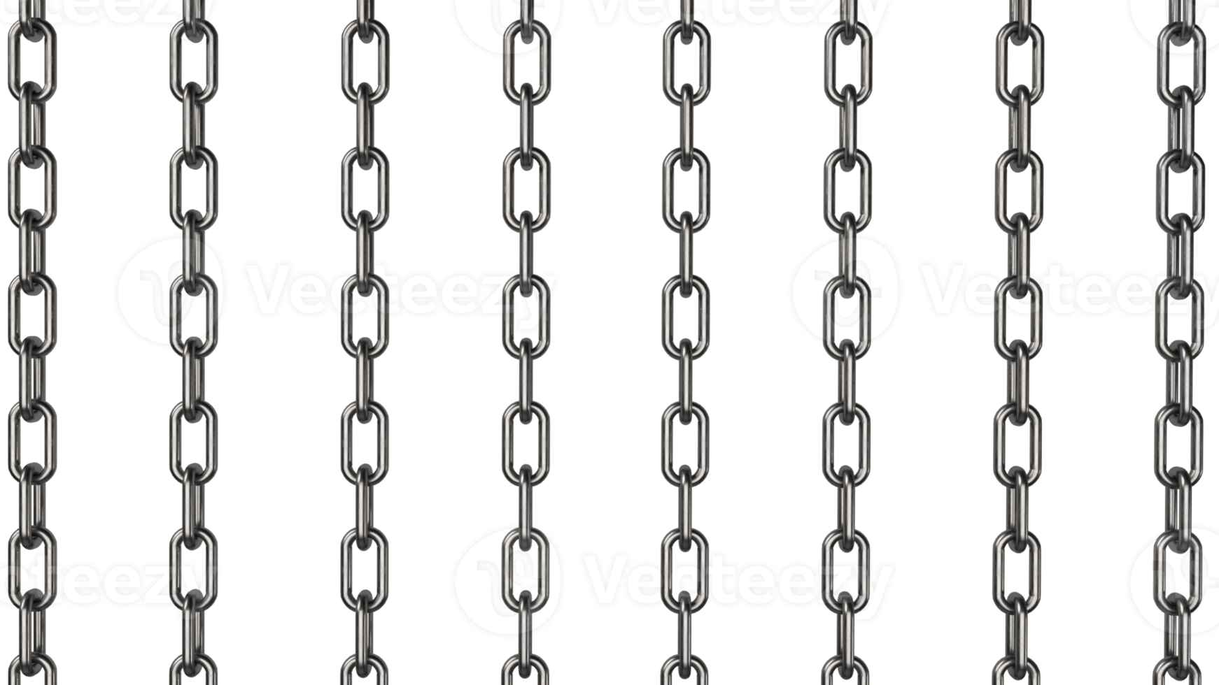 The metal chain png image 3d rendering