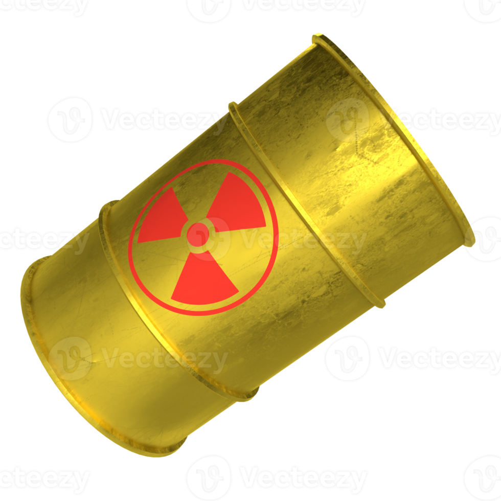 The radioactive tank for sci or nuclear concept 3d rendering png